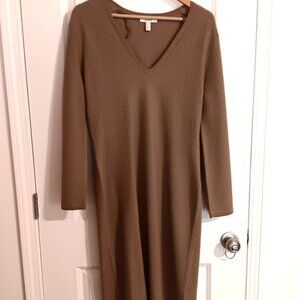COS V-Neck Midi Sweater Dress, L
